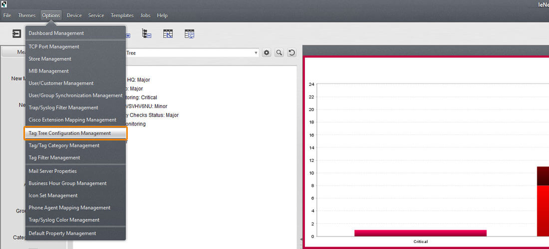 screenshot StableNet® charts context menu graph