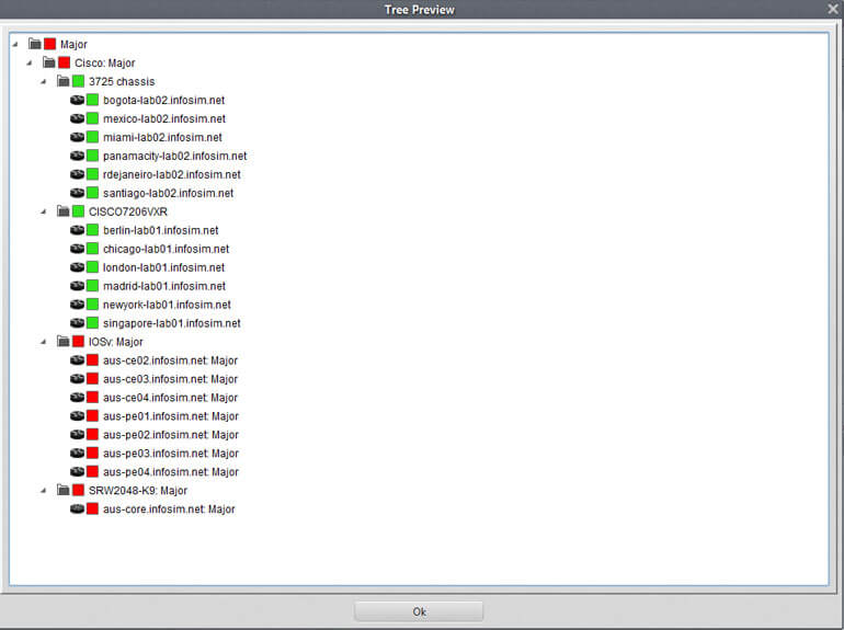 Configuration of a tag tree in StableNet® screenshot StableNet® tag tree computer menu