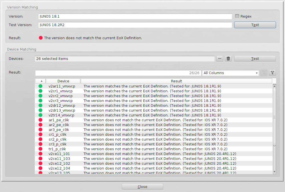 EOX Definion Testing