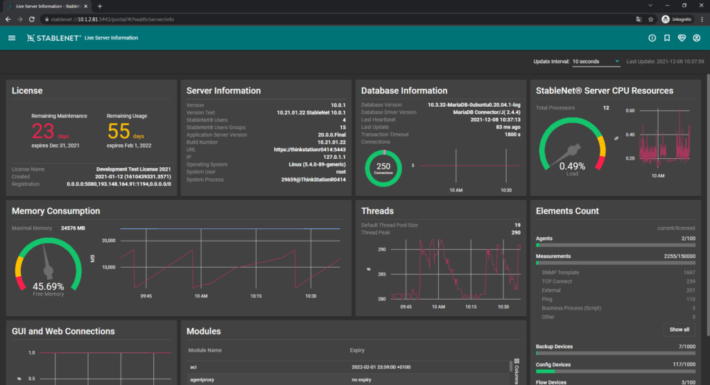 Stablenet Portal Dark Mode