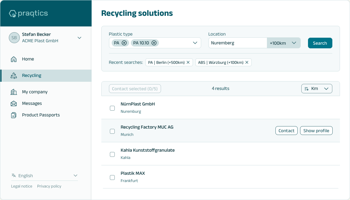 Praqtic UI Screenshot 3