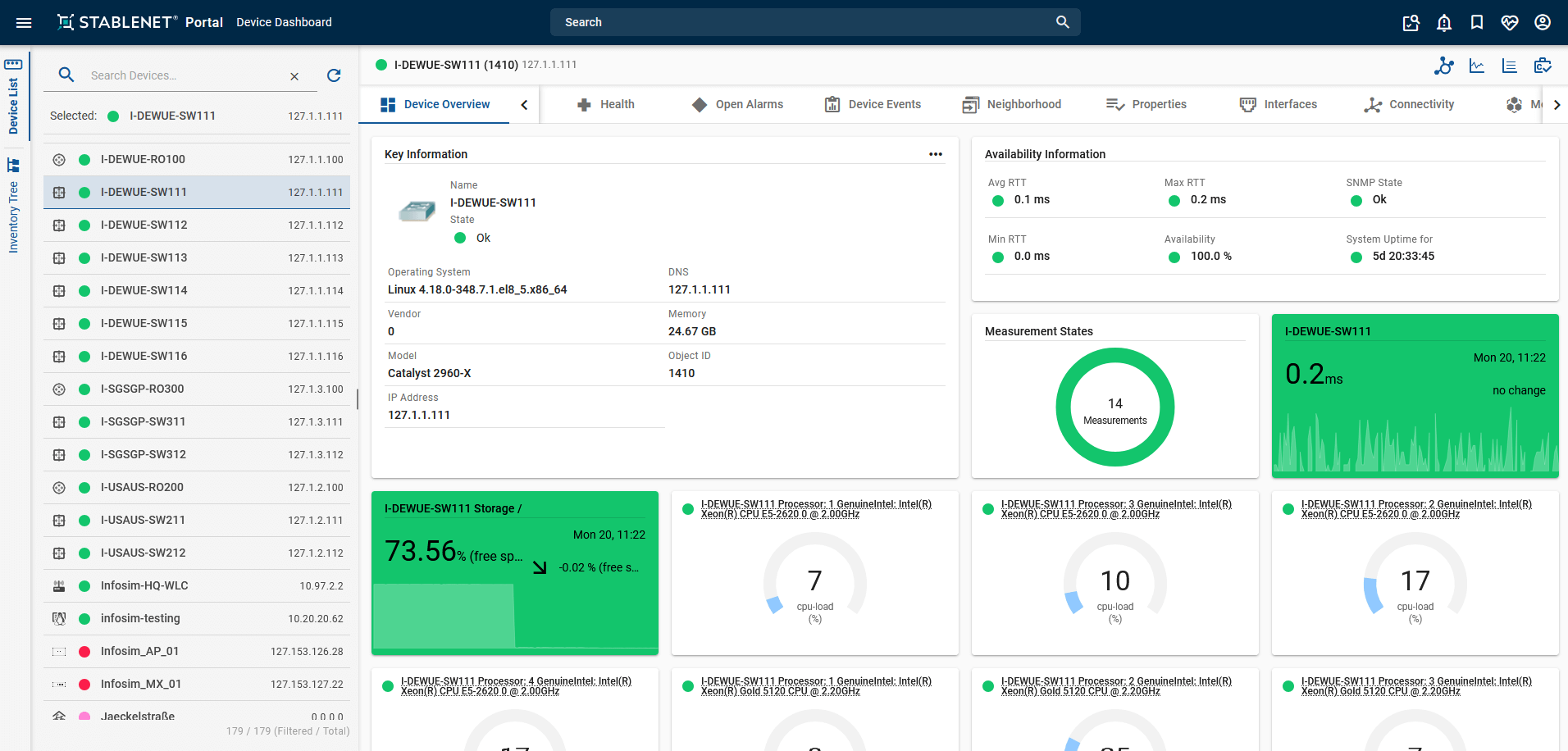 StableNet-Screenshot-Device-Dashboard StableNet Screenshot Device Dashboard